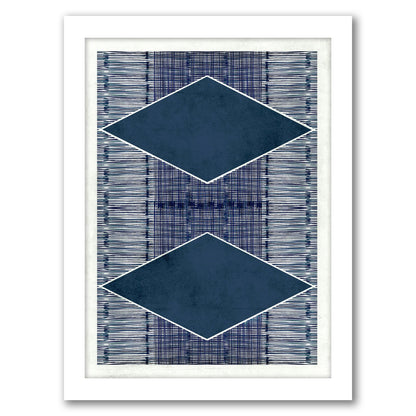 Blue Ink 3 by Hope Bainbridge - White Framed Print - Wall Art - Americanflat