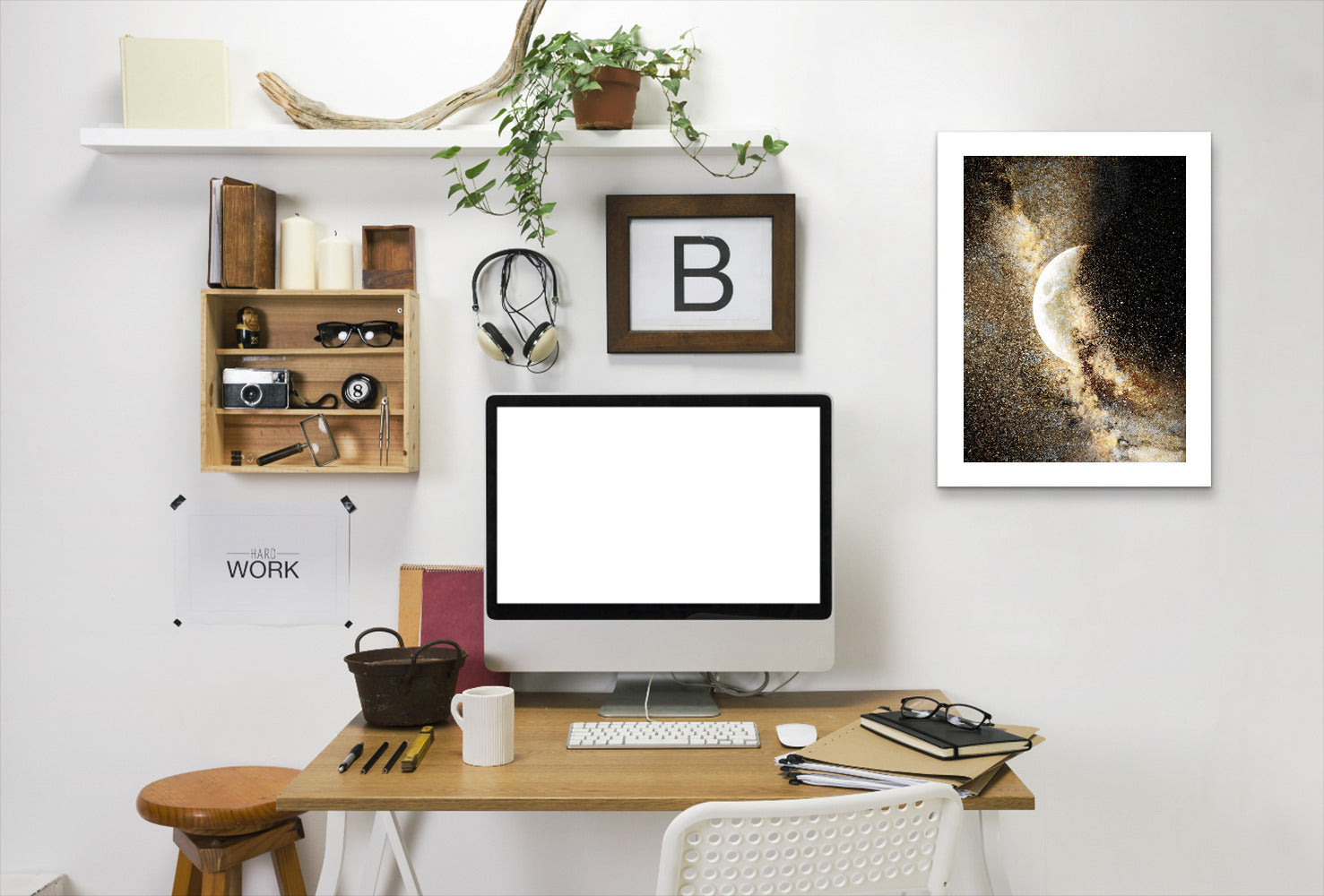 Honey Moon Iii by Hope Bainbridge - White Framed Print - Wall Art - Americanflat
