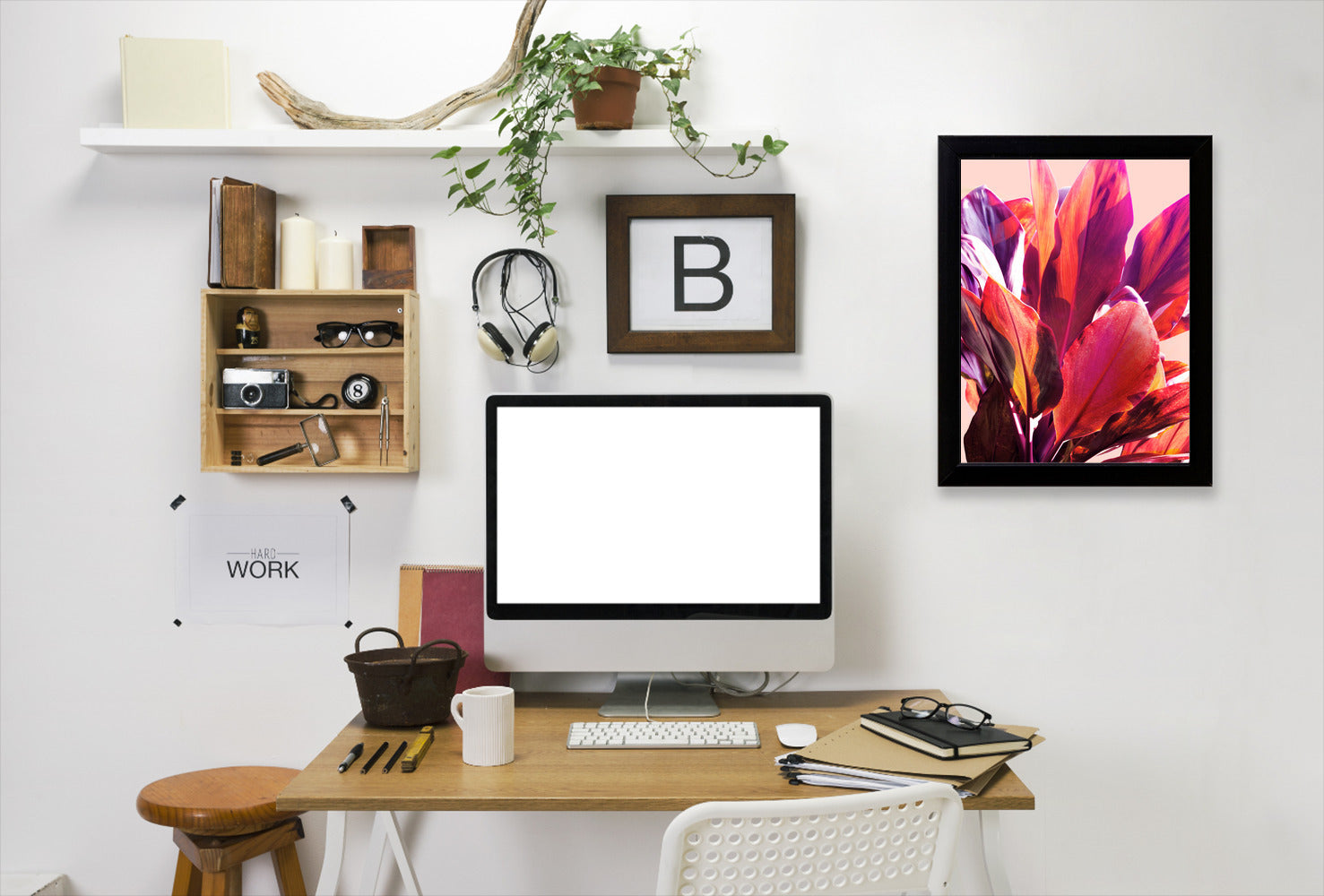 Leaves 1 by Hope Bainbridge - Black Framed Print - Wall Art - Americanflat