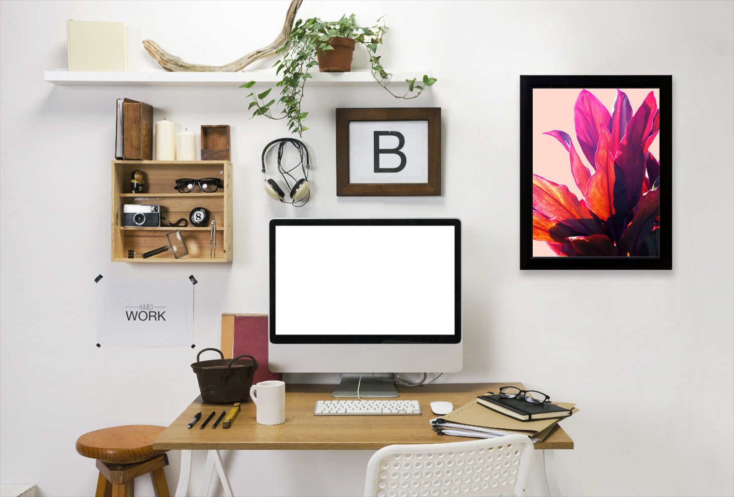 Leaves 2 by Hope Bainbridge - Black Framed Print - Wall Art - Americanflat