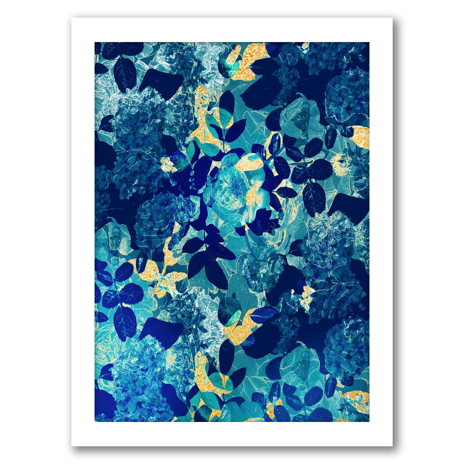Midnight Floral by Hope Bainbridge - White Framed Print - Wall Art - Americanflat