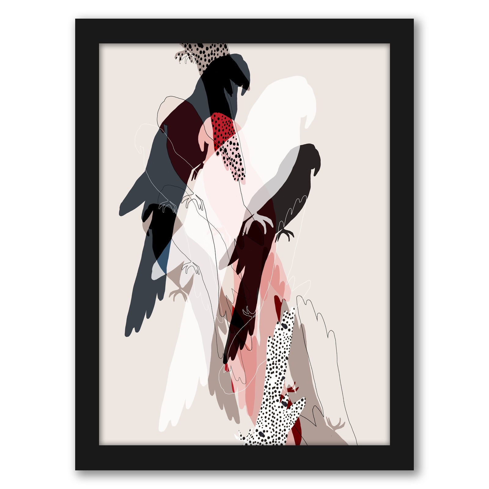 The Birds by Hope Bainbridge - Black Framed Print - Wall Art - Americanflat