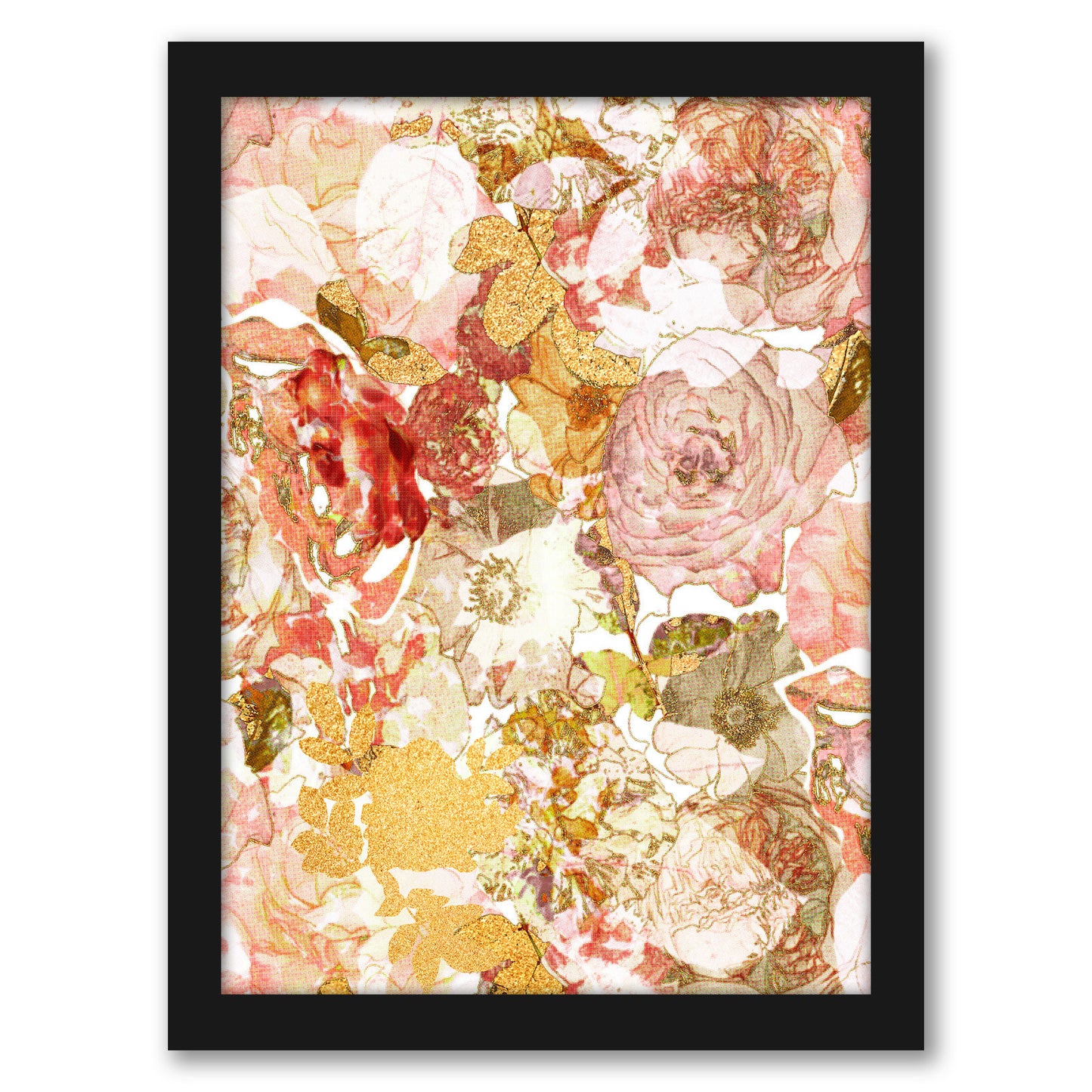 Vintage Floral by Hope Bainbridge - Black Framed Print - Wall Art - Americanflat