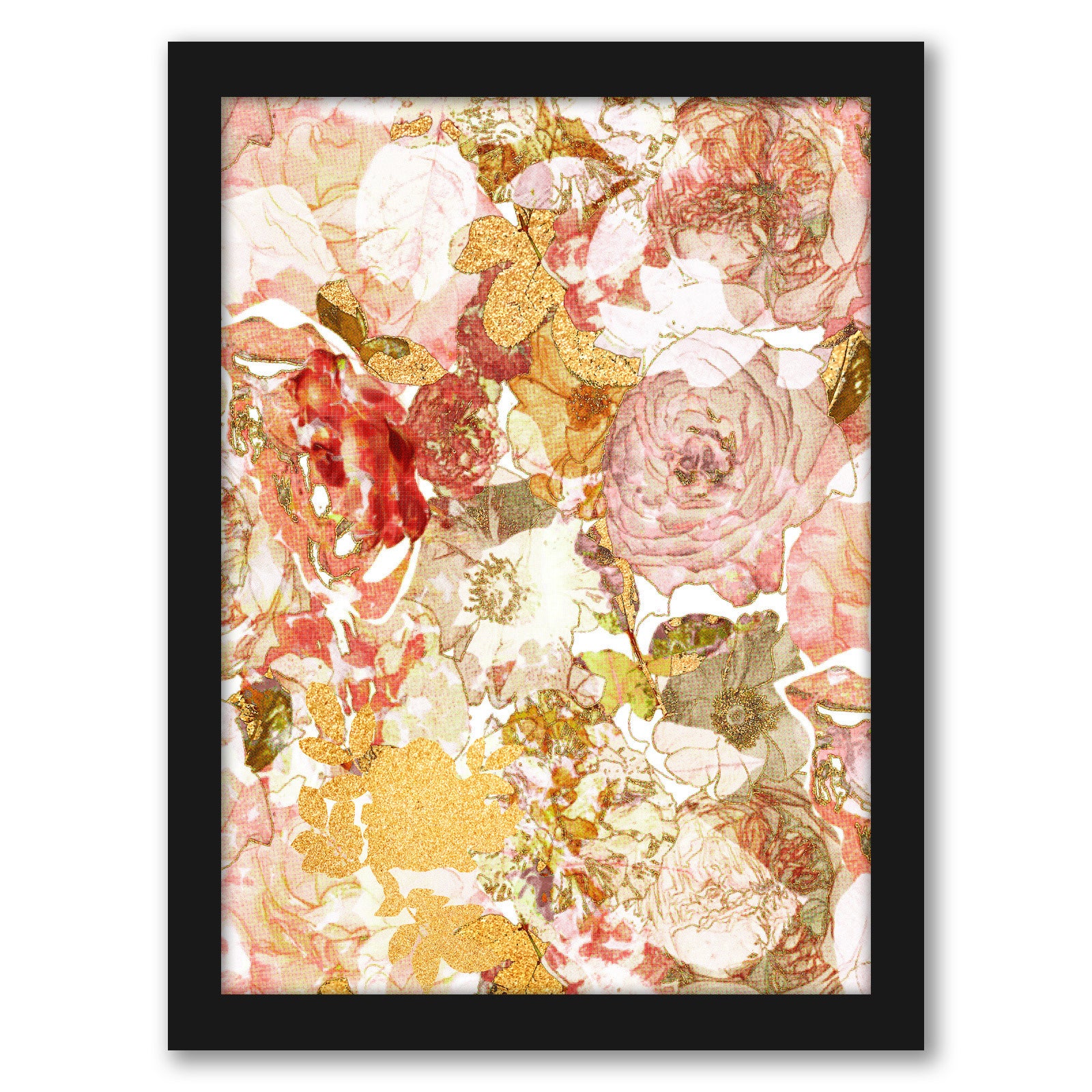 Vintage Floral by Hope Bainbridge - Black Framed Print - Wall Art - Americanflat