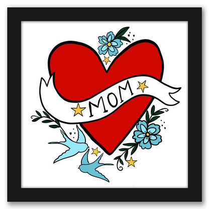 Mom Heart by Hope Bainbridge - Black Framed Print - Wall Art - Americanflat