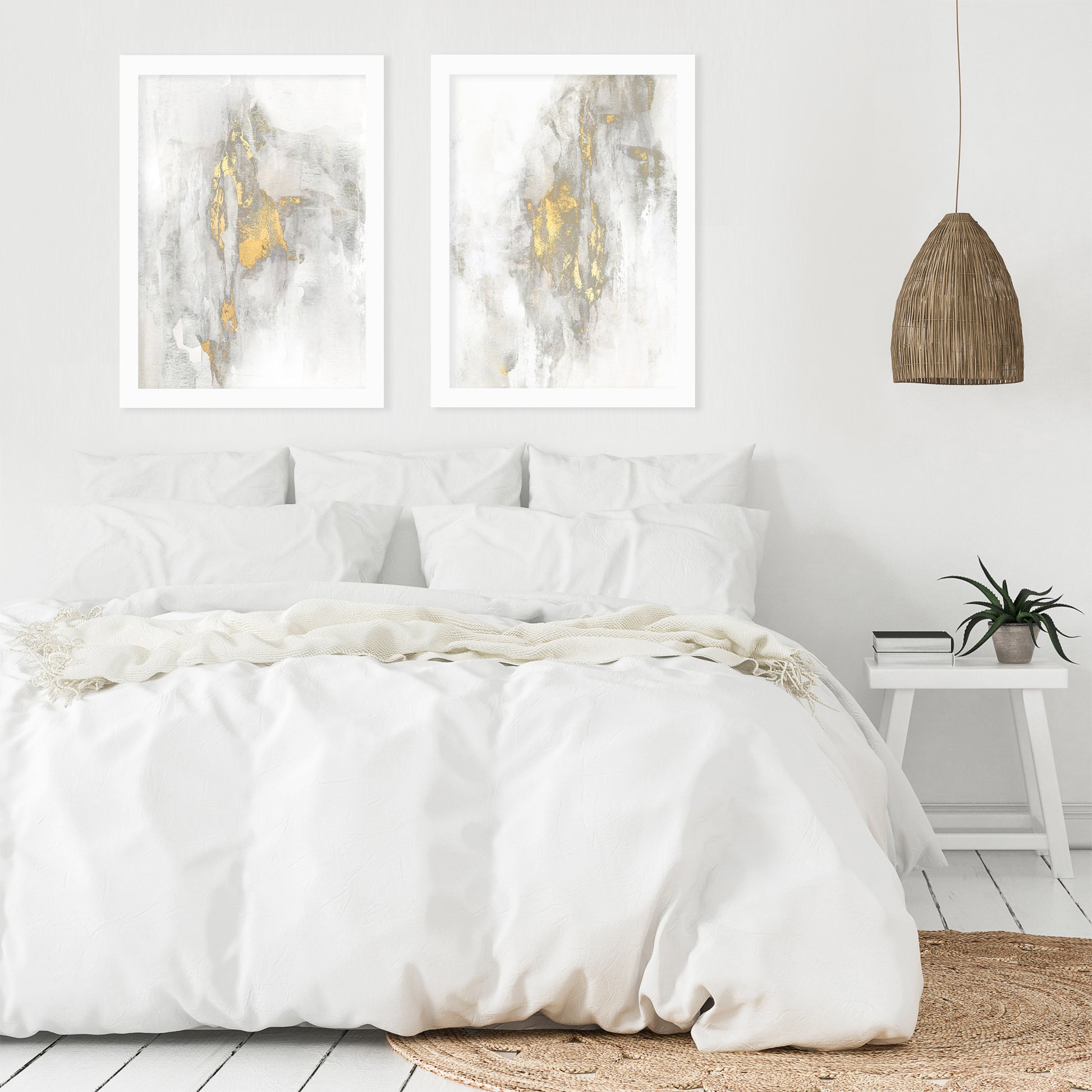 Waterfall By Hope Bainbridge Wall Art - 2 Piece Framed Print Set - Americanflat