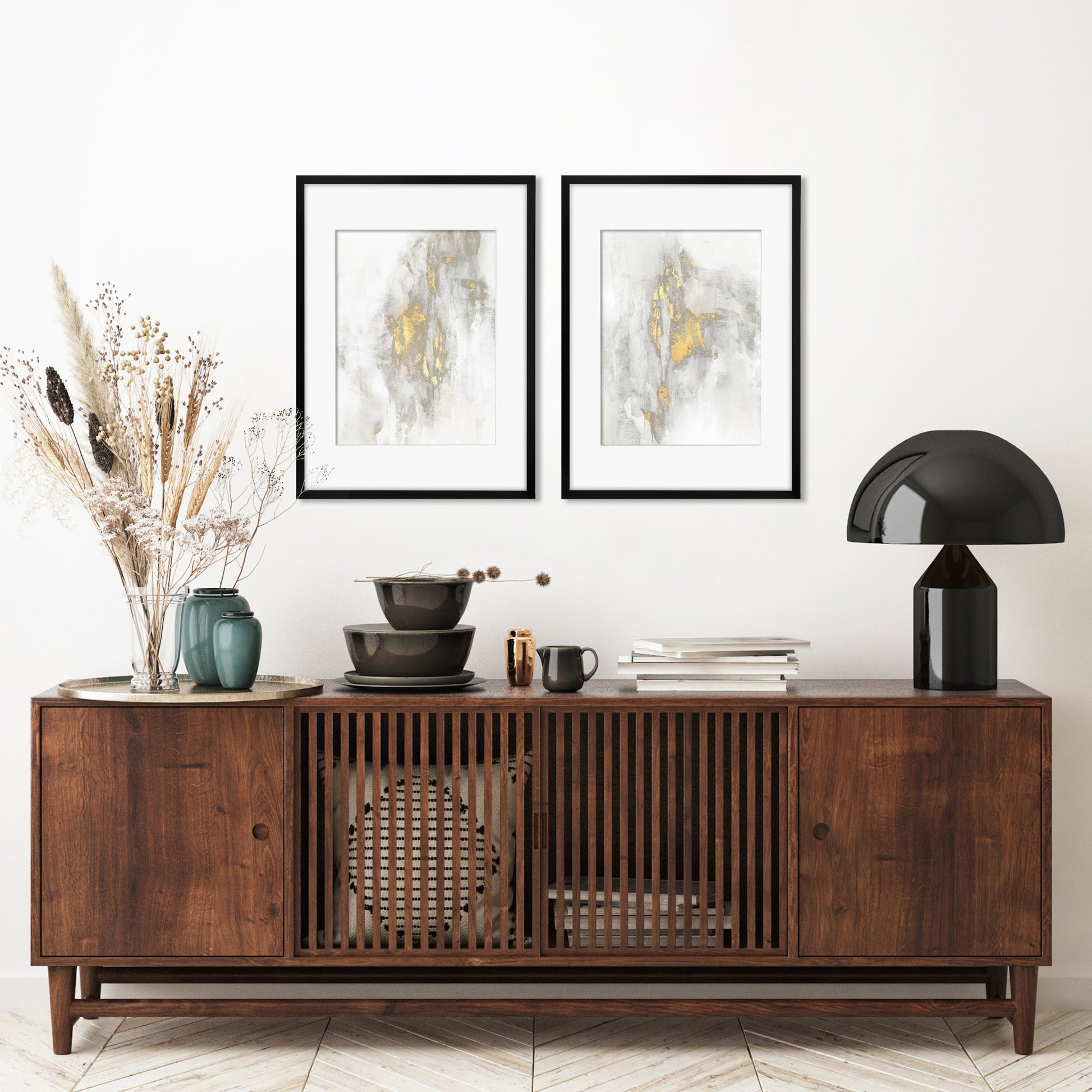 Waterfall By Hope Bainbridge Wall Art - 2 Piece Framed Print Set - Americanflat