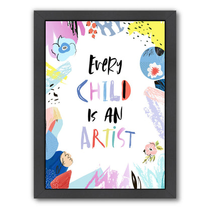 Every Child Is An Artist By Elena David - Black Framed Print - Wall Art - Americanflat