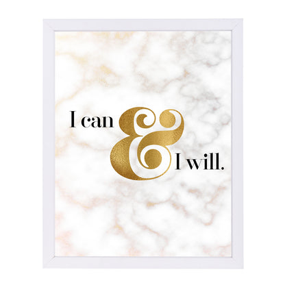 I Can & I Will By Elena David - White Framed Print - Wall Art - Americanflat