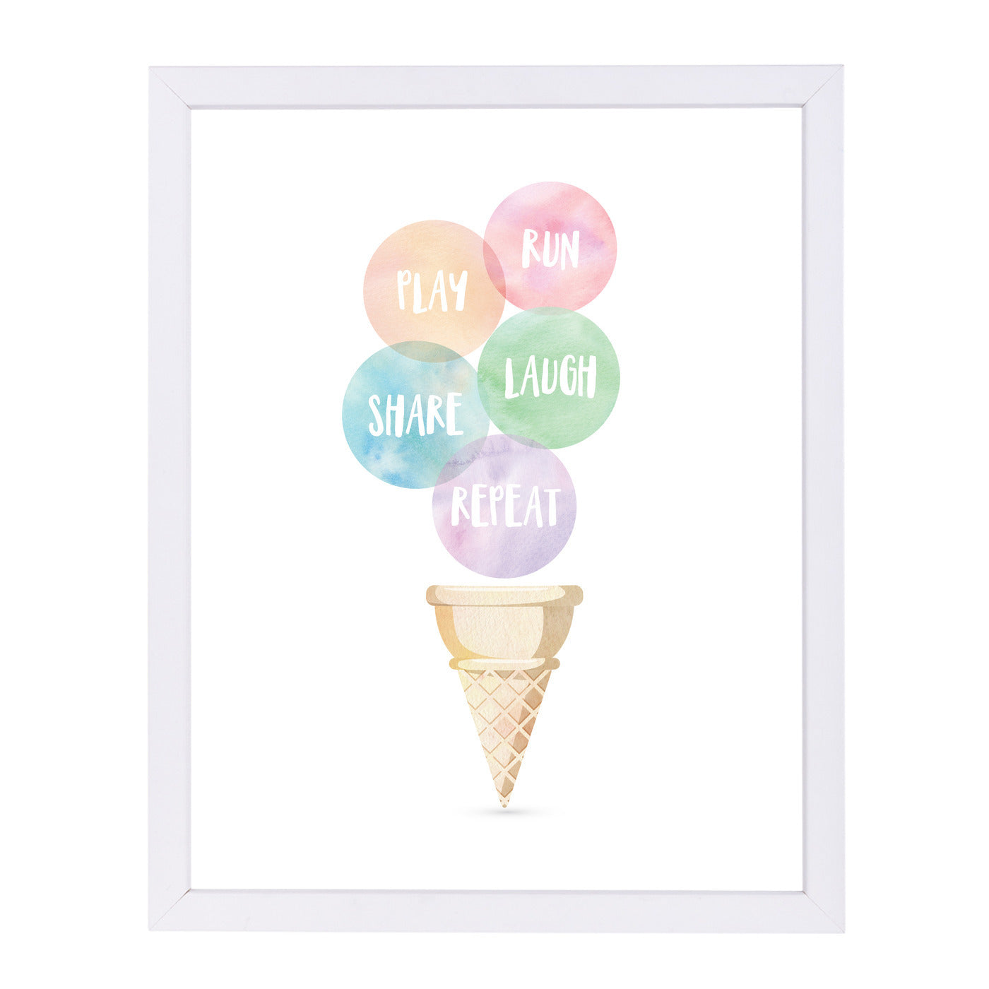 Playroom Rules By Elena David - White Framed Print - Wall Art - Americanflat