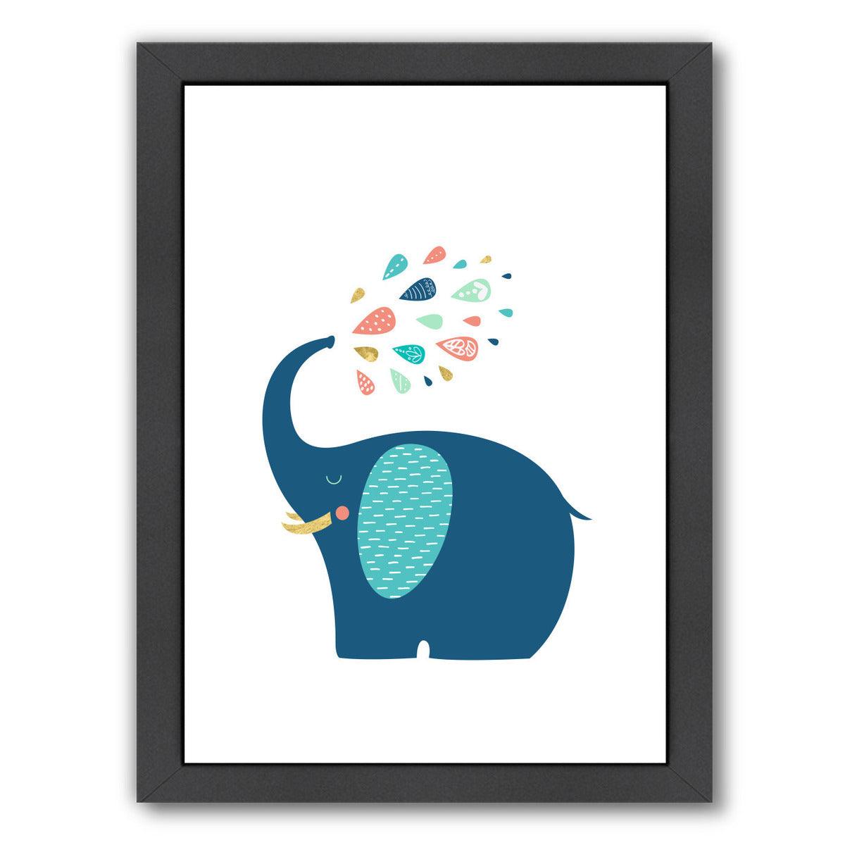 Scandi Elephant By Elena David - Black Framed Print - Wall Art - Americanflat