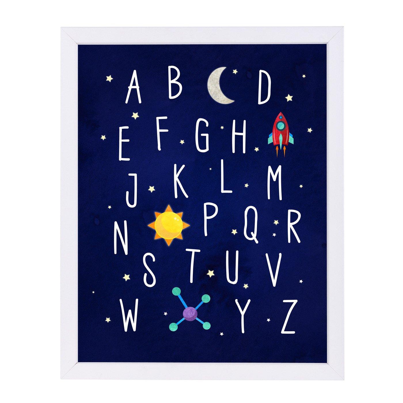 Space Alphabet By Elena David - Framed Print - Americanflat