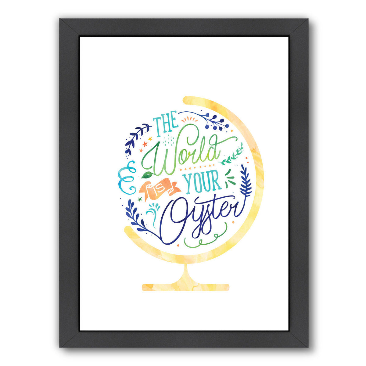 The World Is Your Oyster By Elena David - Black Framed Print - Wall Art - Americanflat