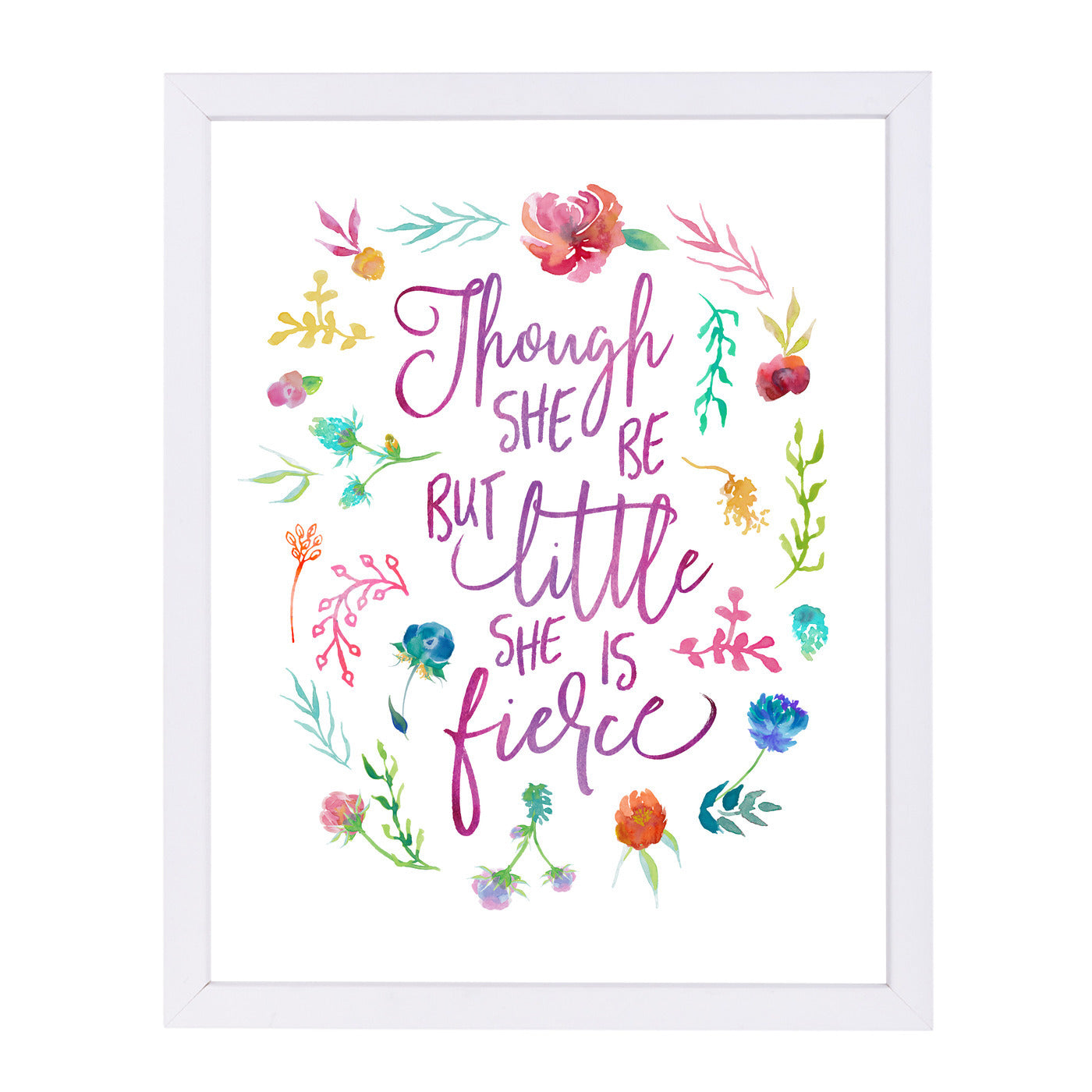 Though She Be But Little By Elena David - White Framed Print - Wall Art - Americanflat