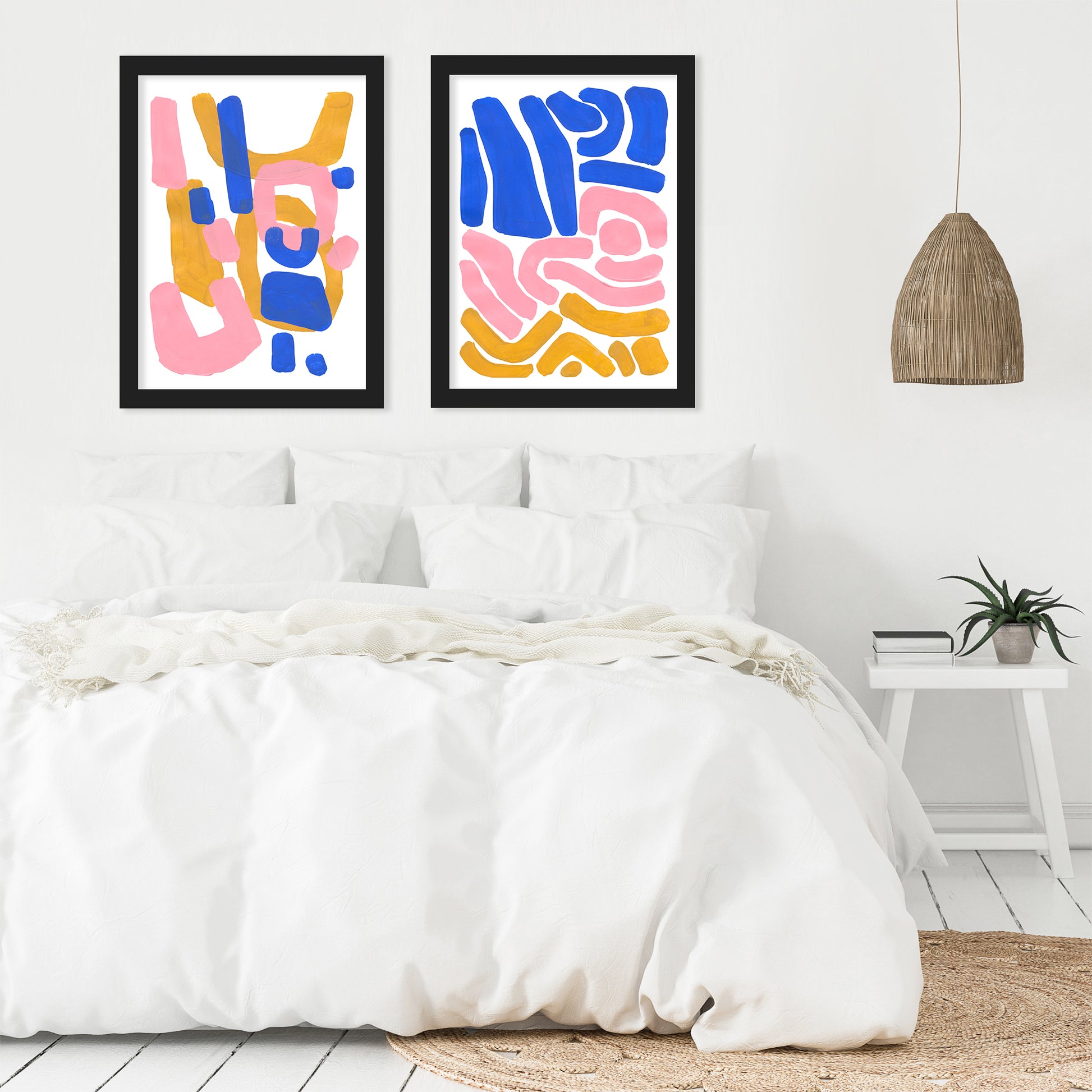 Pastel Maze by Ejaaz Haniff - 2 Piece Framed Print Set - Americanflat