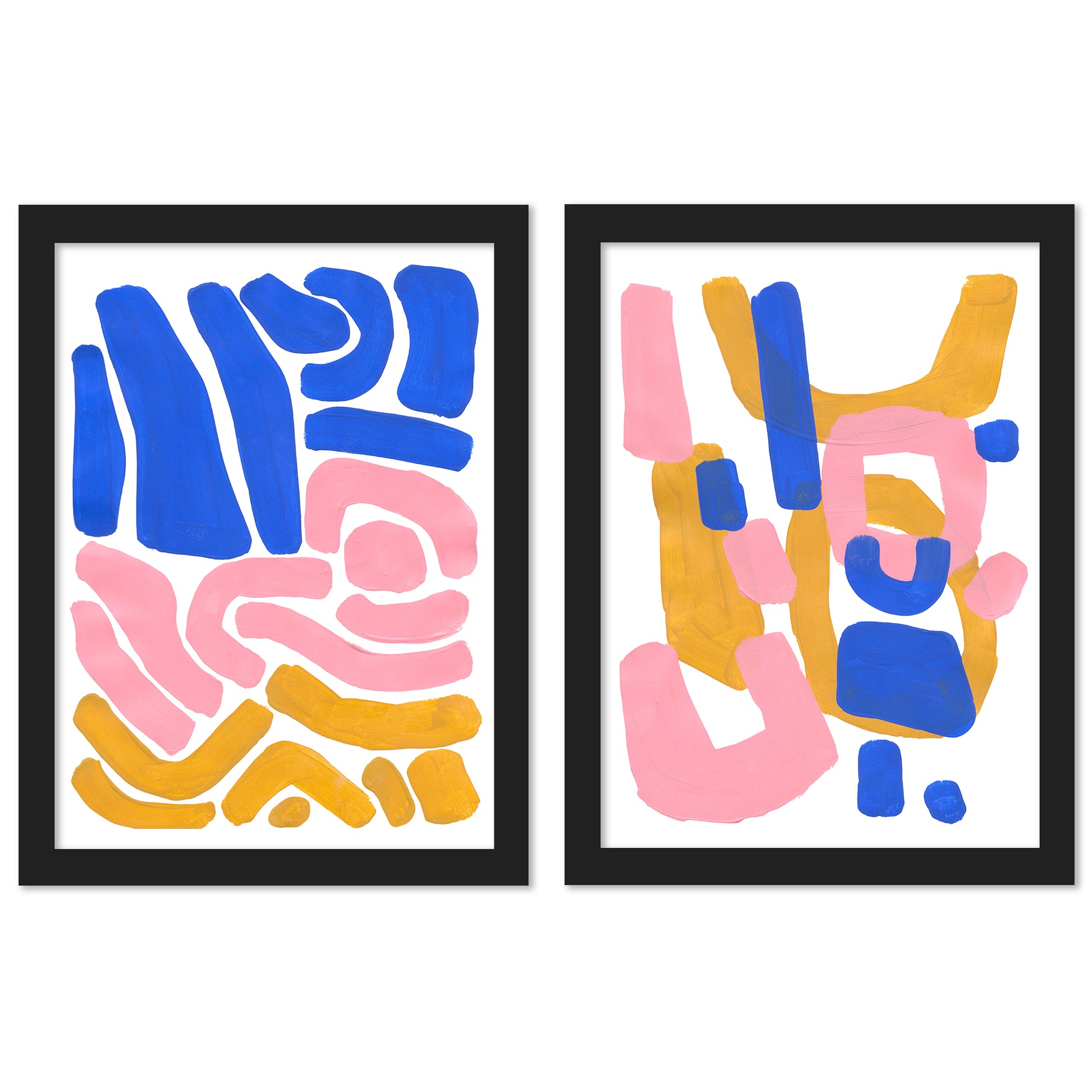 Pastel Maze by Ejaaz Haniff - 2 Piece Framed Print Set - Americanflat