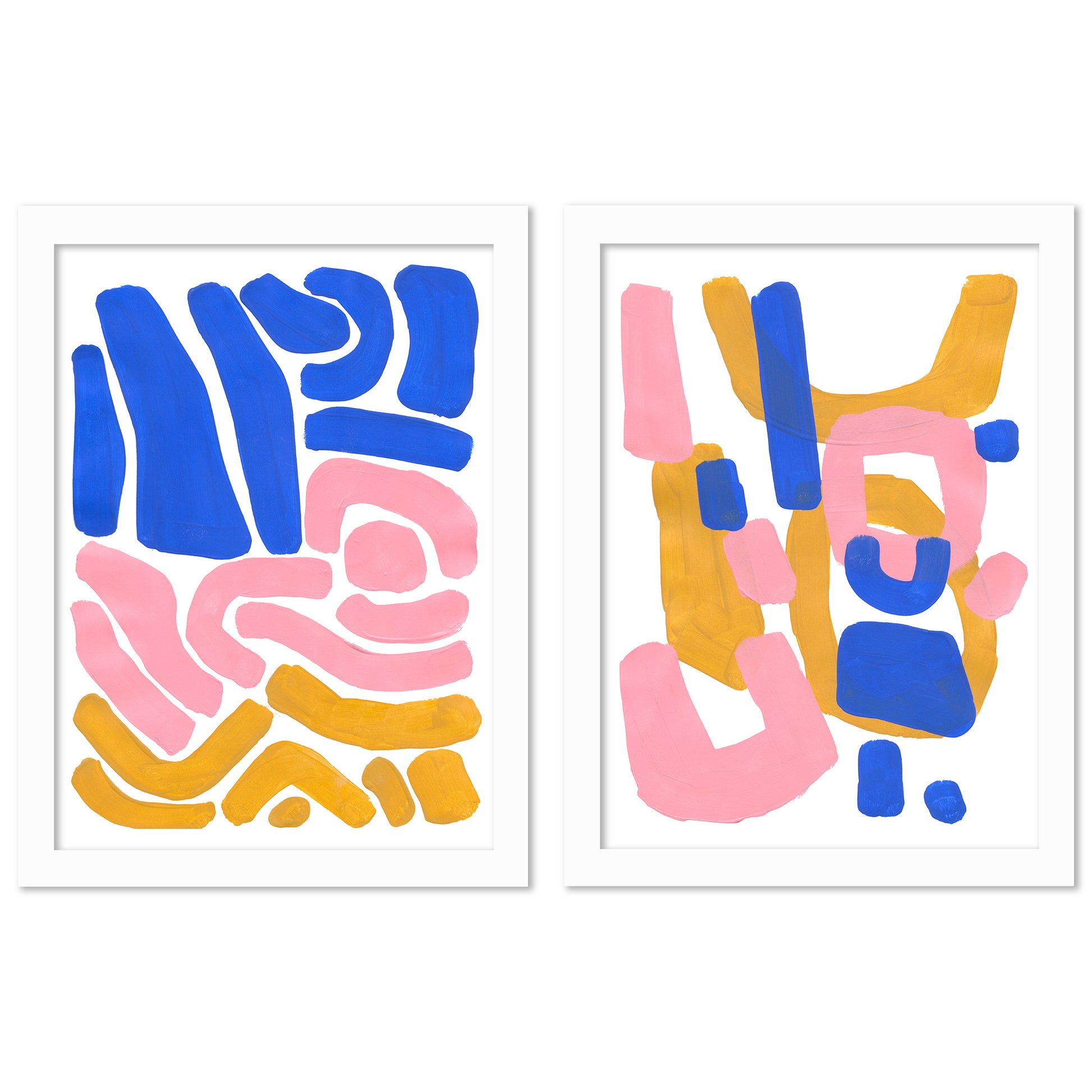 Pastel Maze by Ejaaz Haniff - 2 Piece Framed Print Set - Americanflat