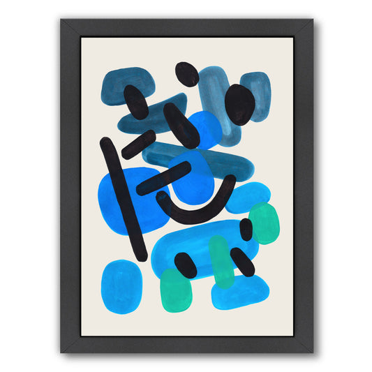 Ocean Pebbles By Ejaaz Haniff - Black Framed Print - Wall Art - Americanflat