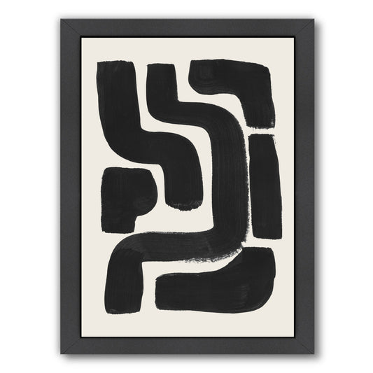 Ink Maze By Ejaaz Haniff - Black Framed Print - Wall Art - Americanflat