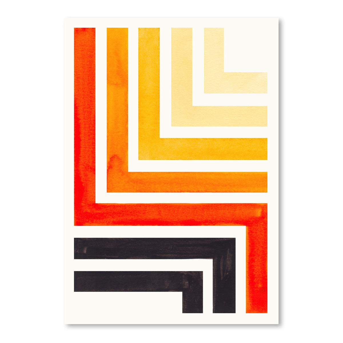 Orange Aztec Pattern by Ejaaz Haniff - Art Print - Americanflat