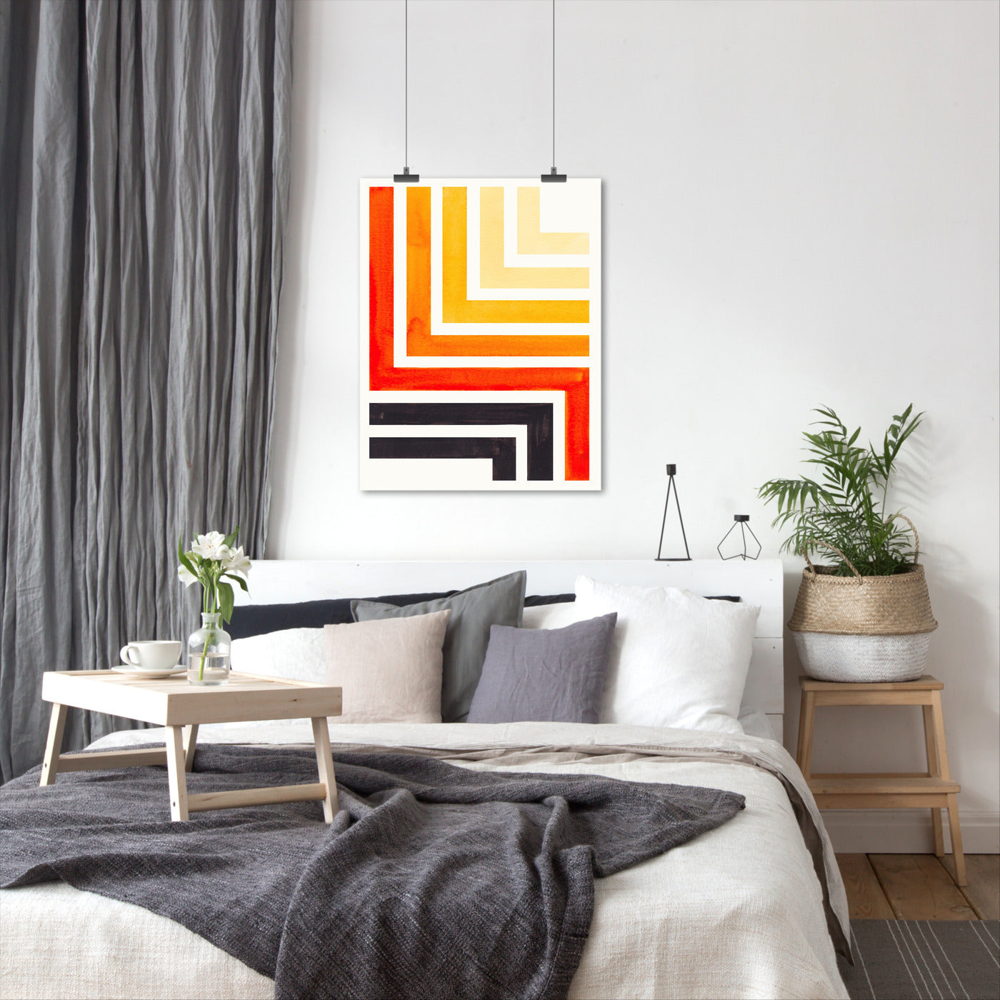 Orange Aztec Pattern by Ejaaz Haniff - Art Print - Americanflat