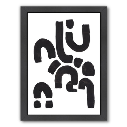 Tribal Ink Pattern By Ejaaz Haniff - Black Framed Print - Wall Art - Americanflat