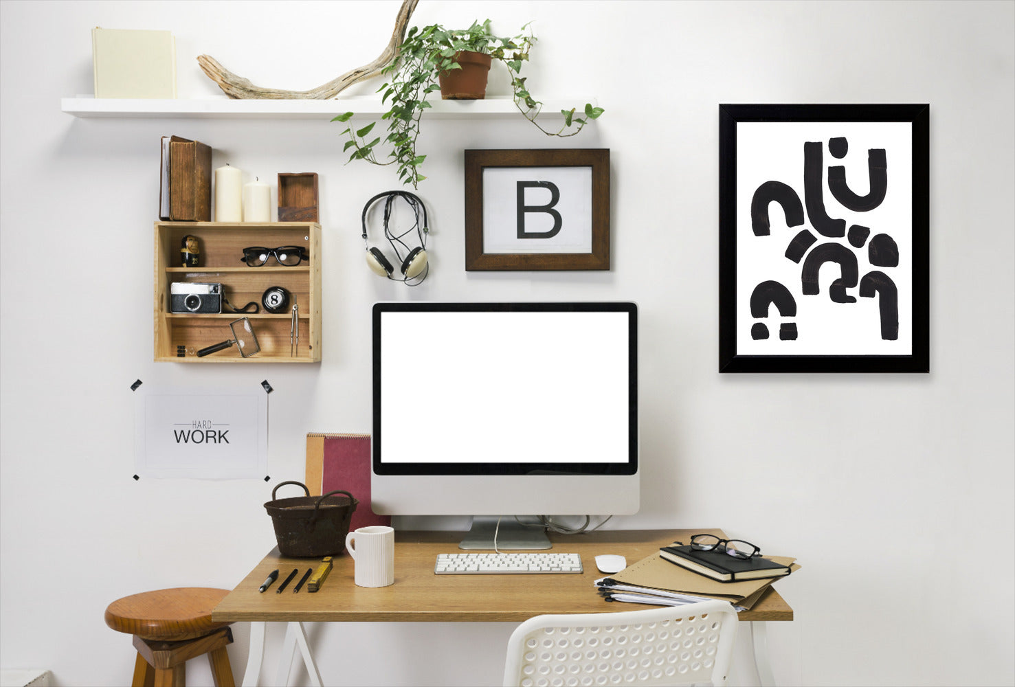 Tribal Ink Pattern By Ejaaz Haniff - Black Framed Print - Wall Art - Americanflat