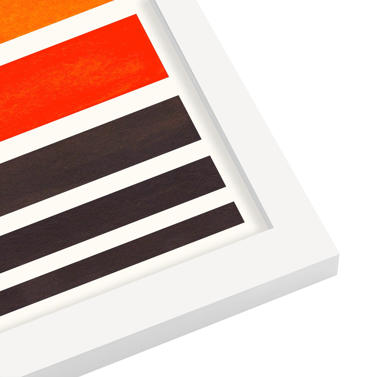 Orange Staggered Stripes by Ejaaz Haniff - 2 Piece Framed Print Set - Americanflat