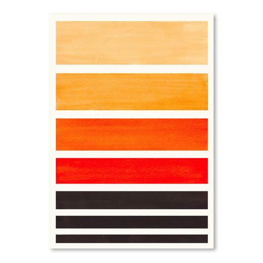 Orange Staggered Stripes by Ejaaz Haniff - Art Print - Americanflat