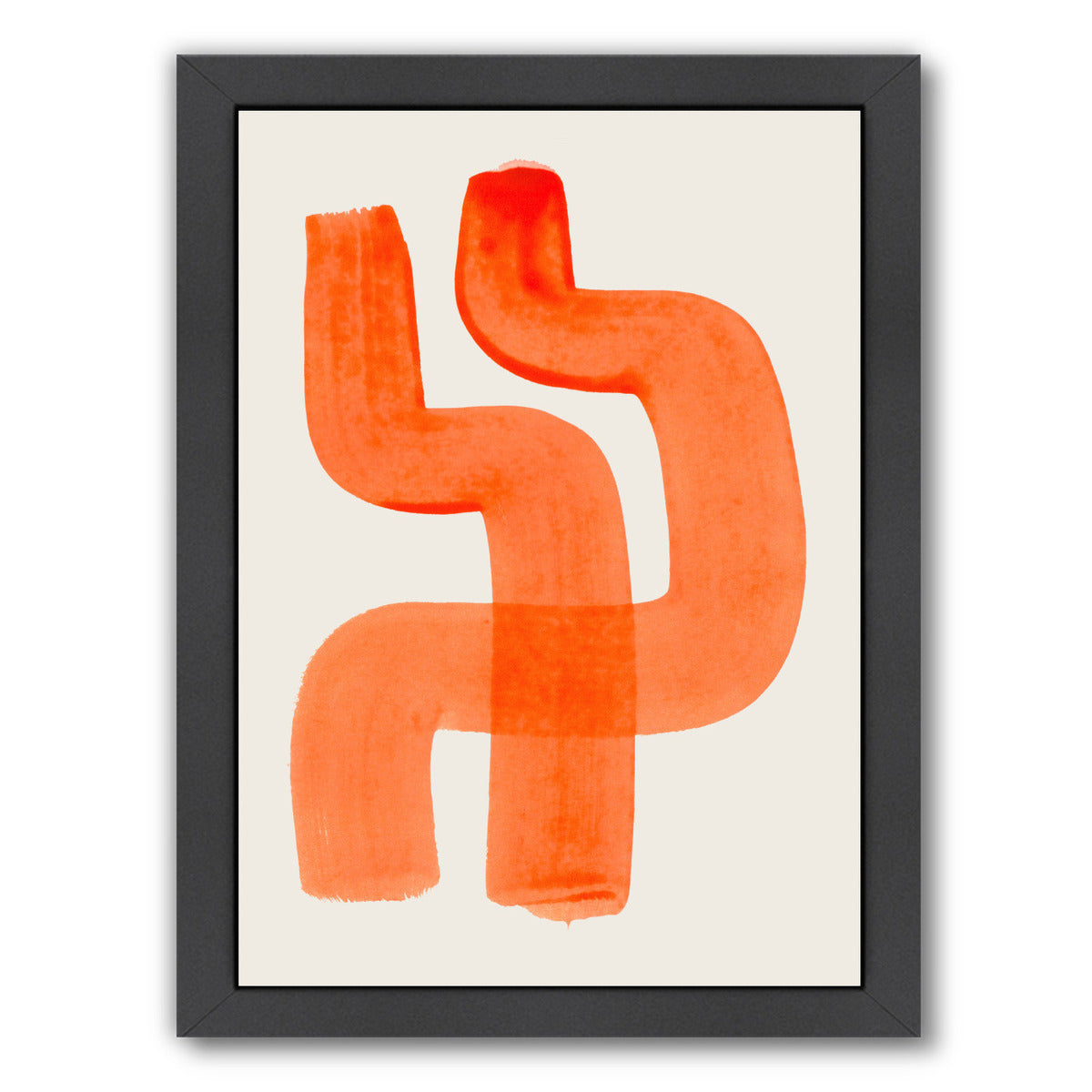 Orange Hugs By Ejaaz Haniff - Black Framed Print - Wall Art - Americanflat