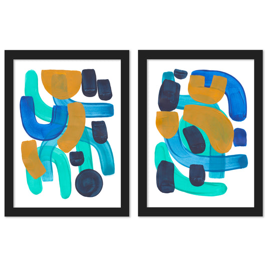 Ocean Gold by Ejaaz Haniff - 2 Piece Framed Print Set - Americanflat