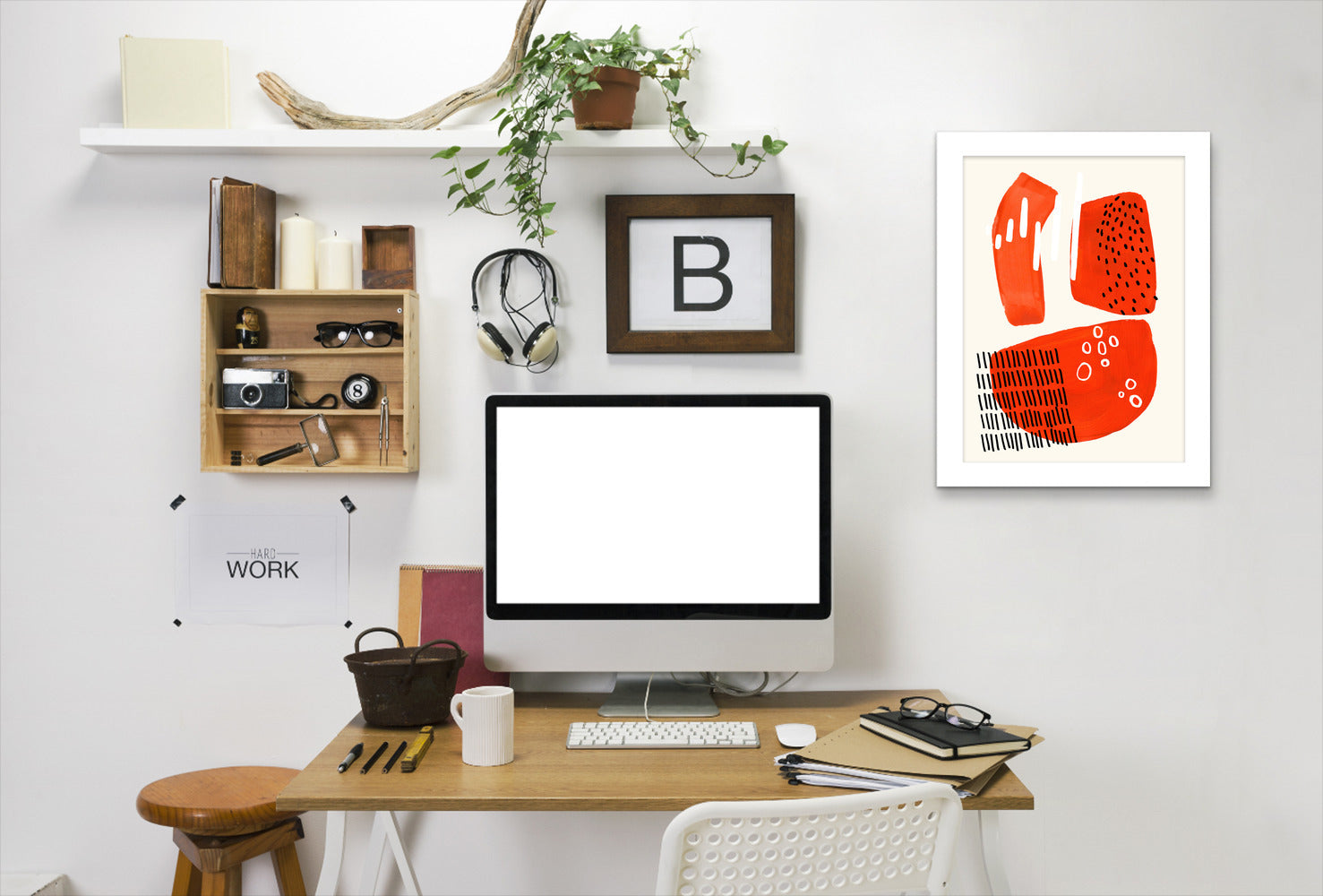 Ocean Coral By Ejaaz Haniff - White Framed Print - Wall Art - Americanflat