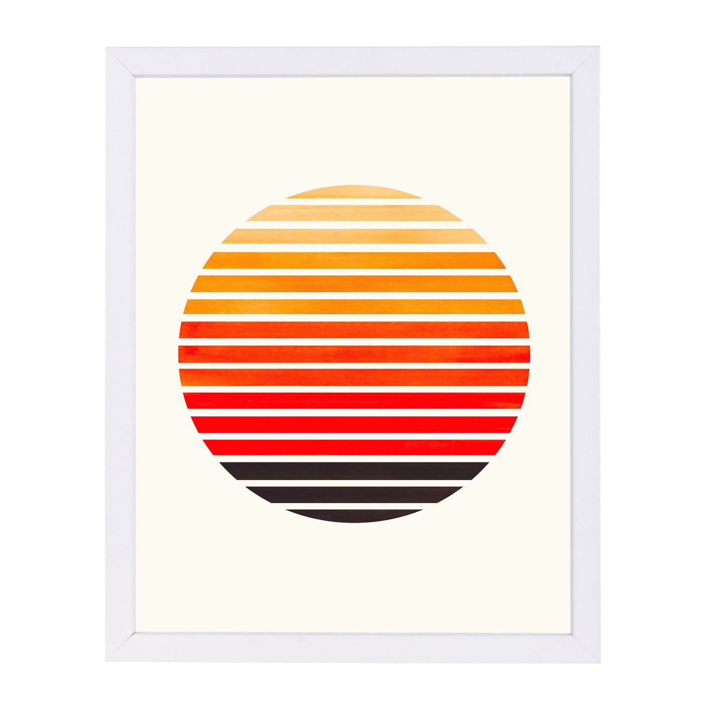 Orange Sunset By Ejaaz Haniff - White Framed Print - Wall Art - Americanflat