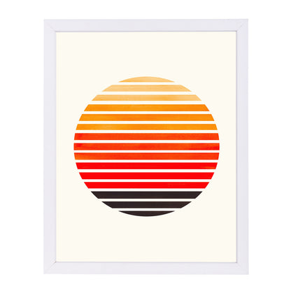 Orange Sunset By Ejaaz Haniff - White Framed Print - Wall Art - Americanflat