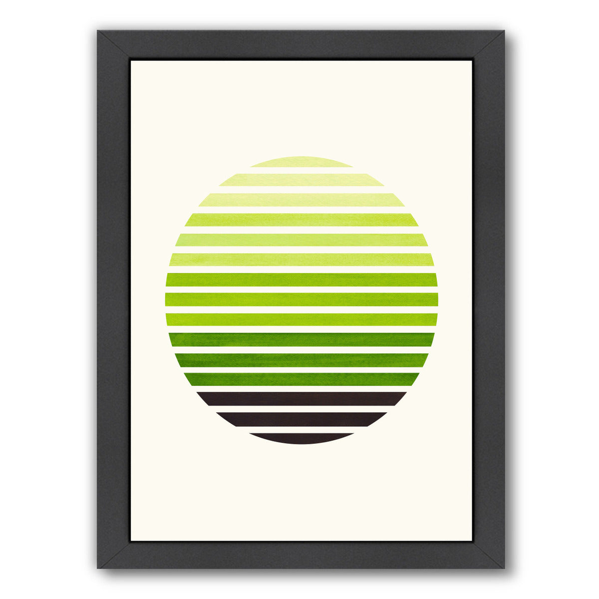 Green Sunset By Ejaaz Haniff - Black Framed Print - Wall Art - Americanflat