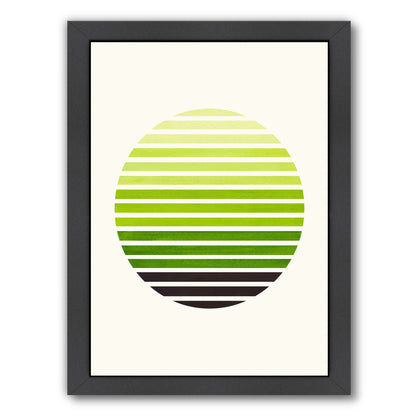 Green Sunset By Ejaaz Haniff - Black Framed Print - Wall Art - Americanflat