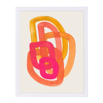 Funky Yellow Magenta Spiral By Ejaaz Haniff - Framed Print - Americanflat