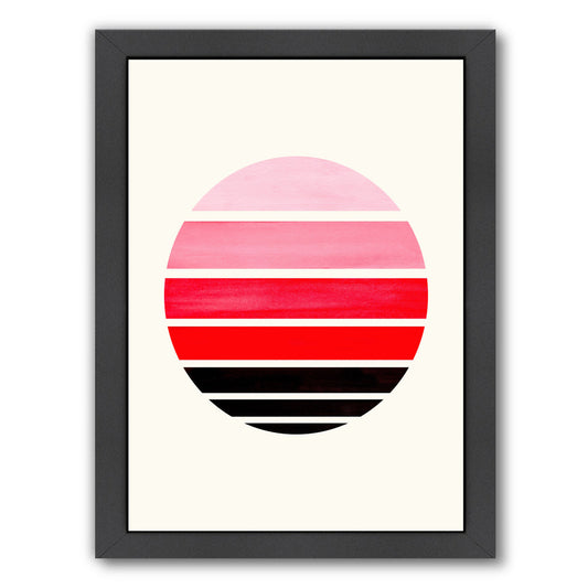 Red Staggered Red Sunset By Ejaaz Haniff - Black Framed Print - Wall Art - Americanflat