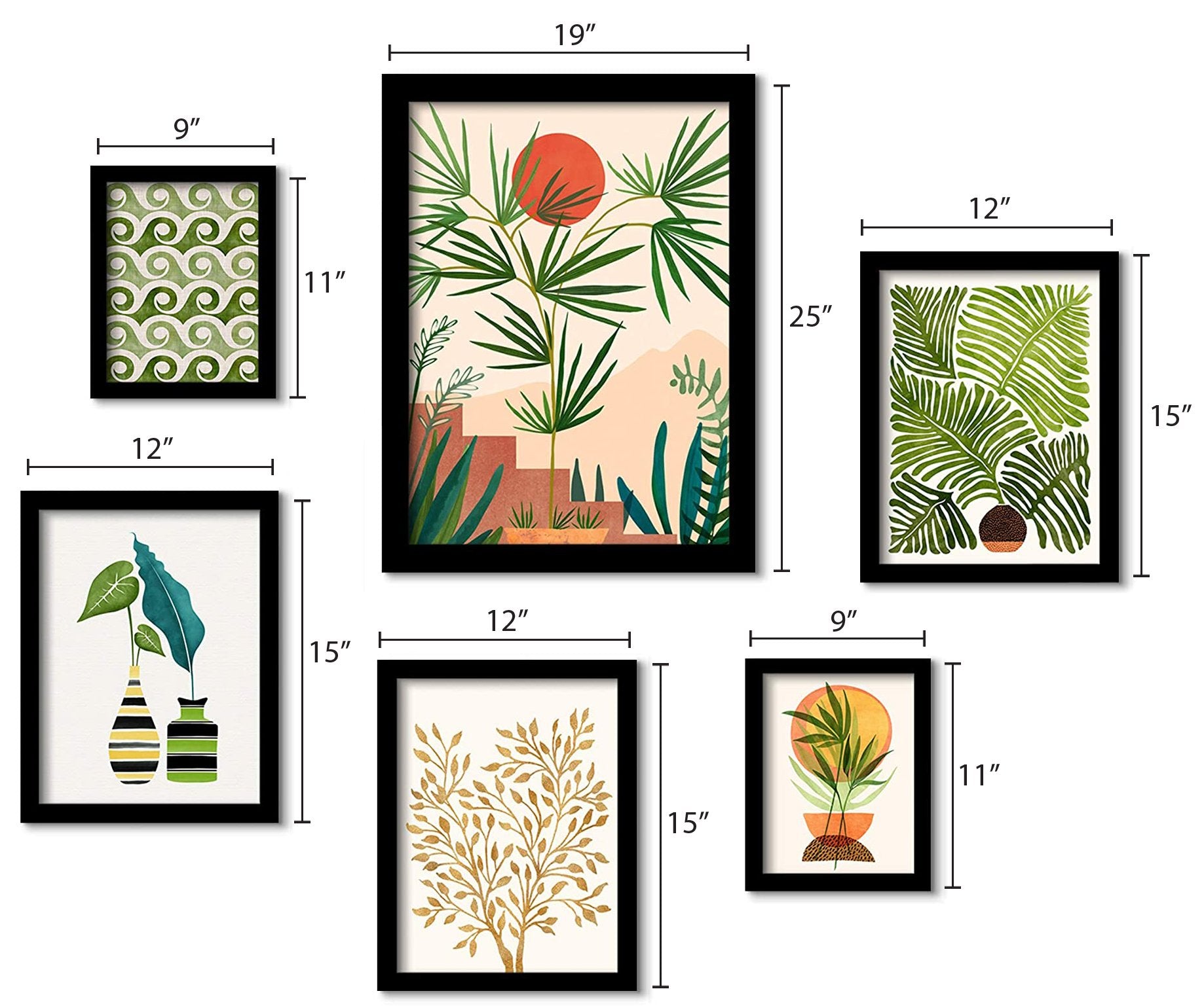 Weekend In Mojave - 6 Piece Framed Gallery Wall Set - Americanflat