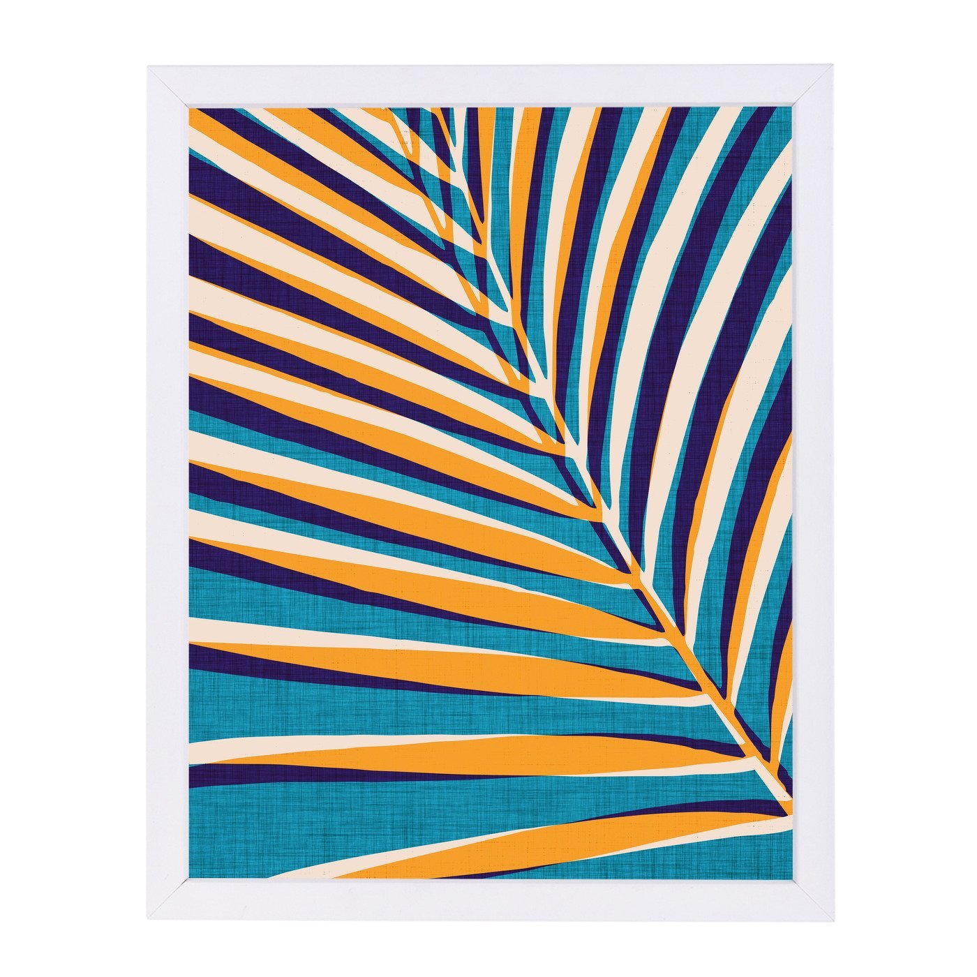 Abstract Palm Leaf By Modern Tropical - White Framed Print - Wall Art - Americanflat