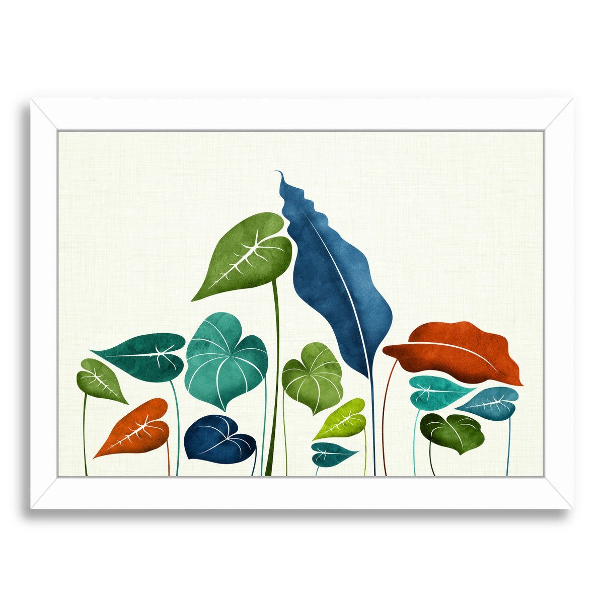 Around The World By Modern Tropical - White Framed Print - Wall Art - Americanflat