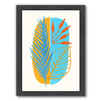 Beach Flora Abstract By Modern Tropical - Black Framed Print - Wall Art - Americanflat