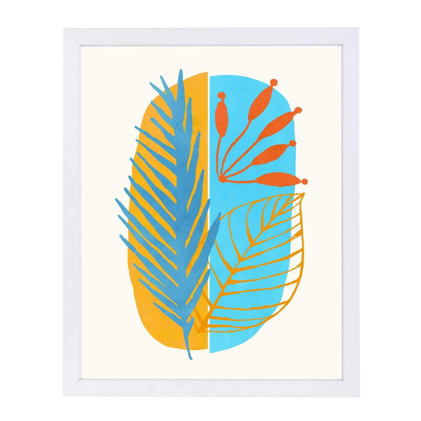Beach Flora Abstract By Modern Tropical - Framed Print - Americanflat