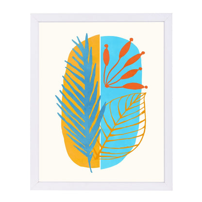 Beach Flora Abstract By Modern Tropical - Framed Print - Americanflat