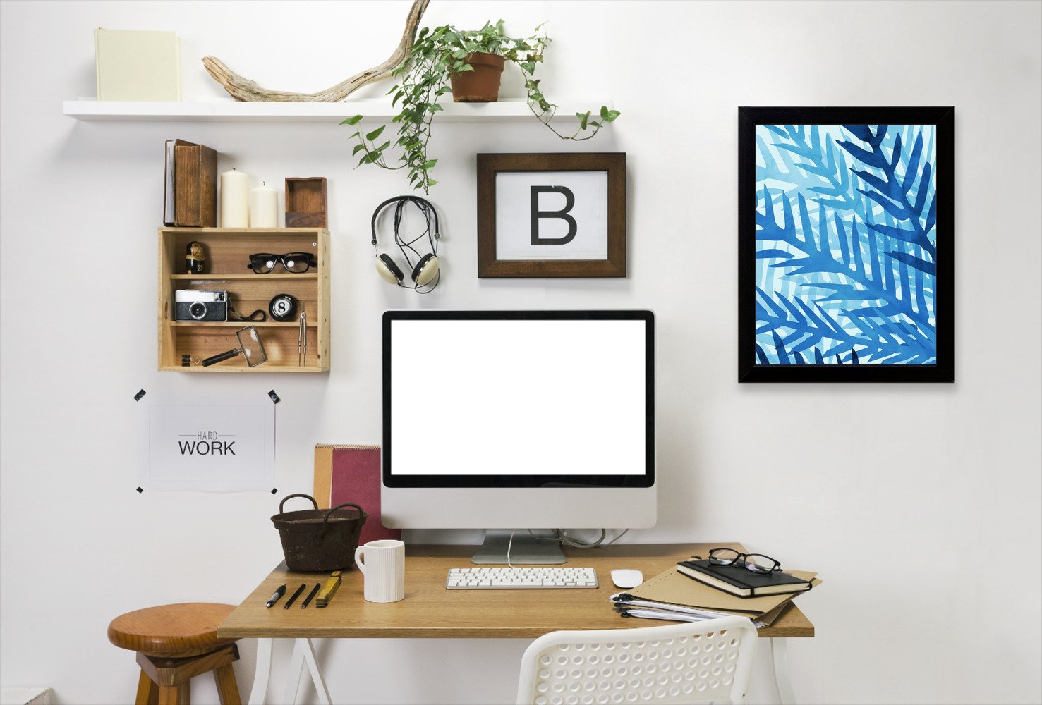 Blue Jungle By Modern Tropical - Black Framed Print - Wall Art - Americanflat
