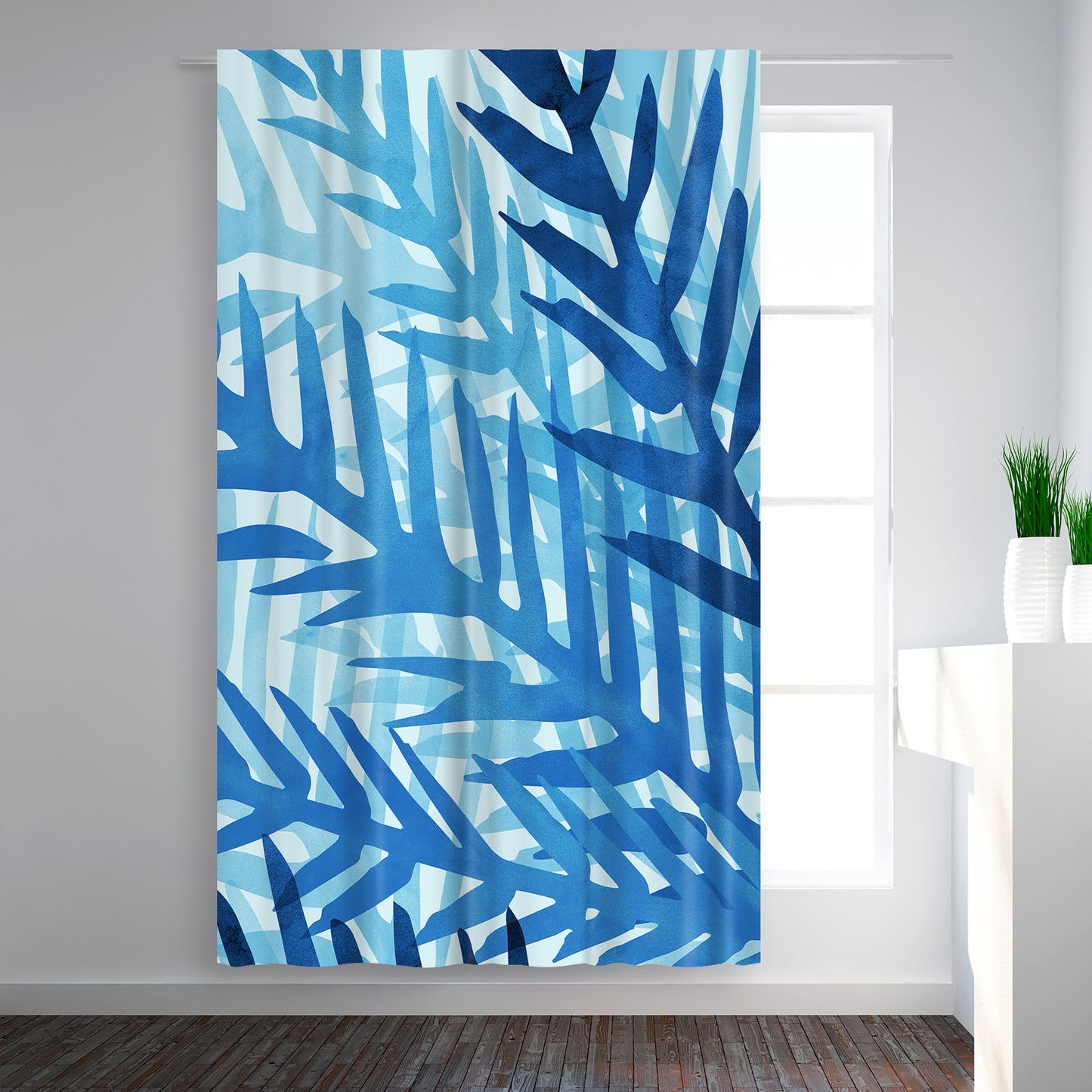 Blackout Curtain Single Panel - Blue Jungle by Modern Tropical - Blackout Curtains - Americanflat