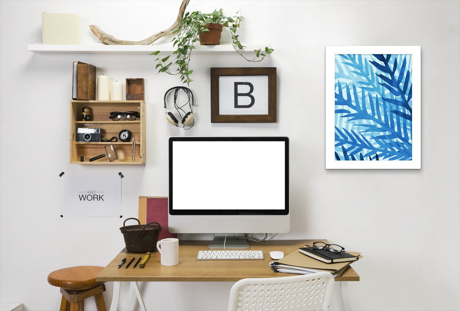Blue Jungle By Modern Tropical - Framed Print - Americanflat
