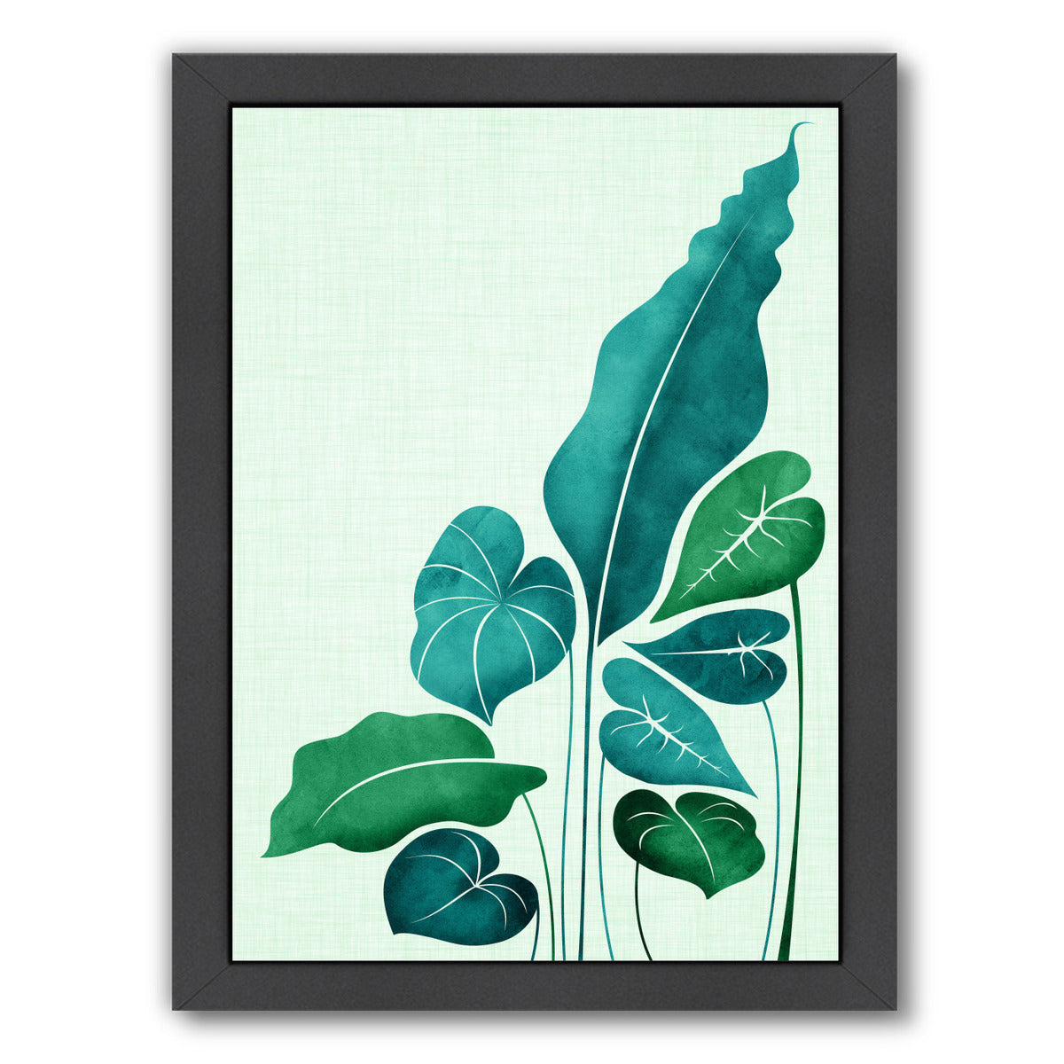 Cacophony In Teal By Modern Tropical - Black Framed Print - Wall Art - Americanflat