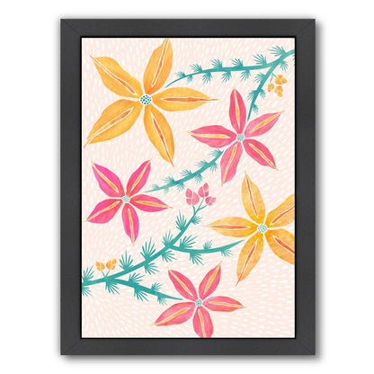 Caladenia Orchids By Modern Tropical - Black Framed Print - Wall Art - Americanflat