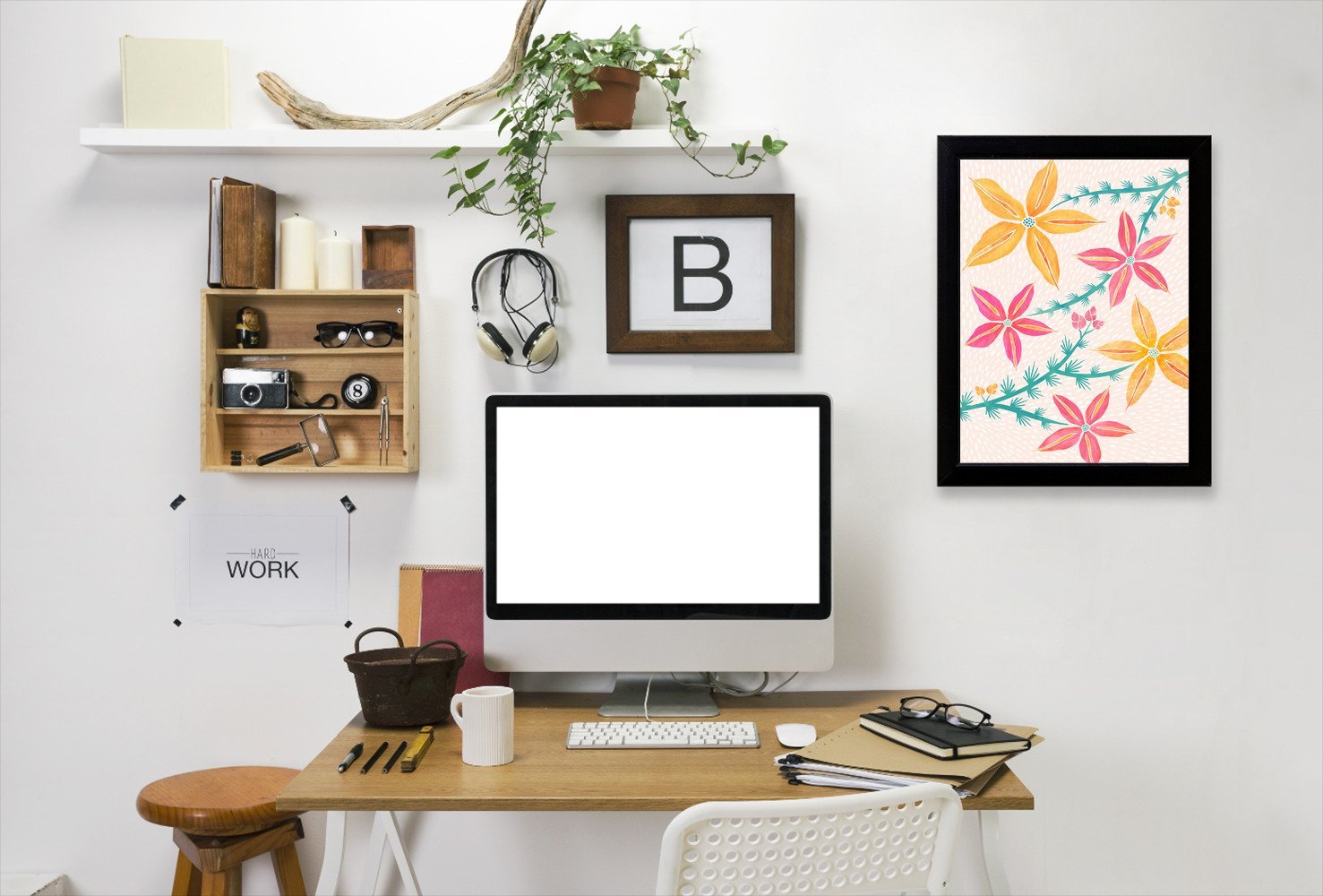 Caladenia Orchids By Modern Tropical - Black Framed Print - Wall Art - Americanflat
